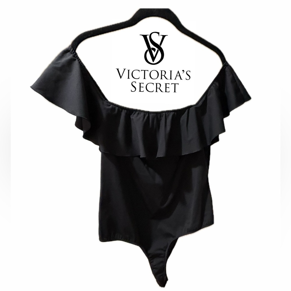 Victoria's Secret Black Off the Shoulder One Piece Swim Suit